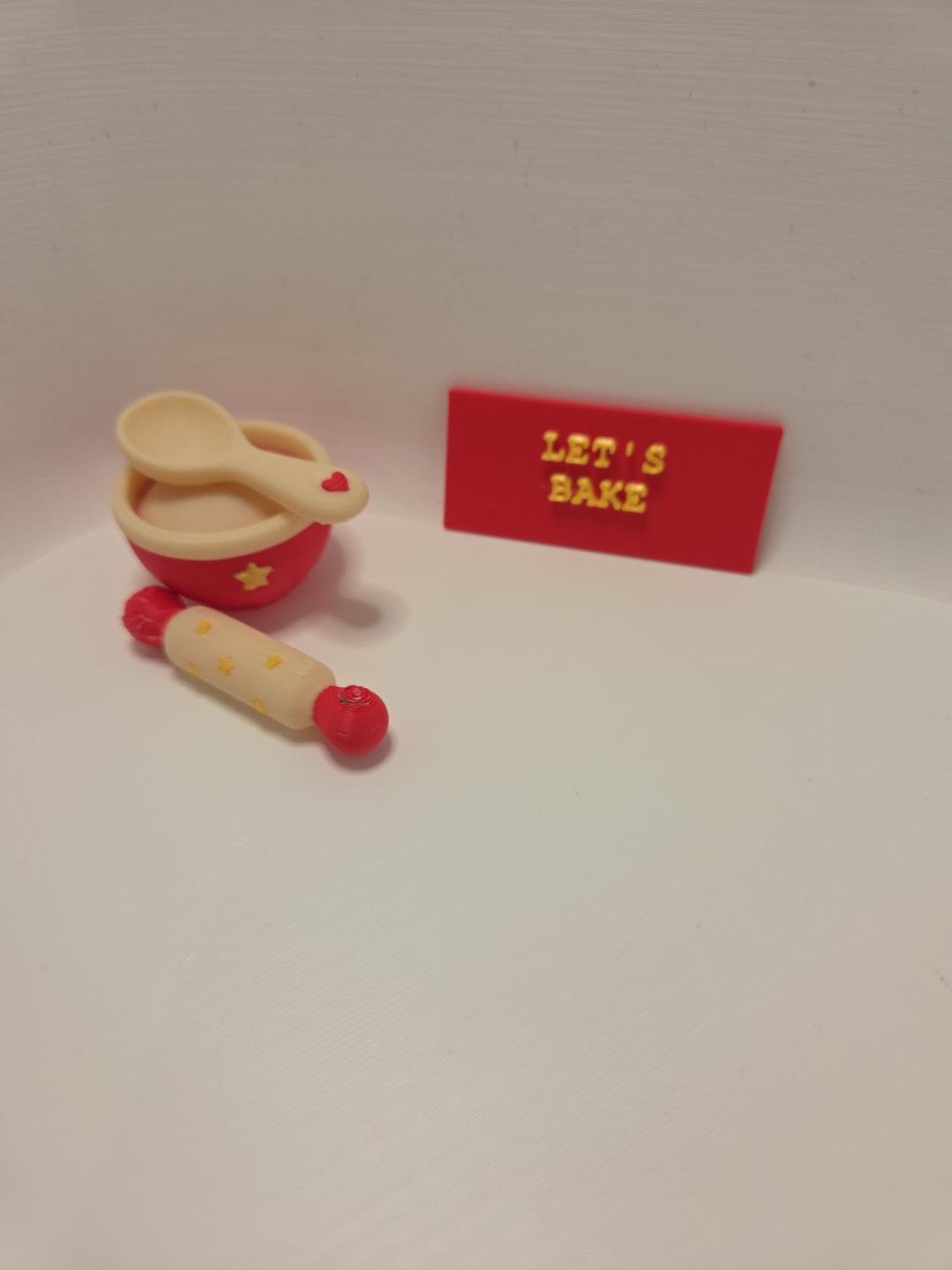 Day 8 Let's Bake elf set with bowl, spoon and rolling pin