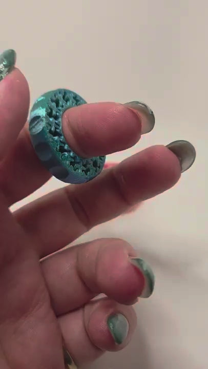 Gear Ring Fidget | 3D Printed Moving Gear Toy