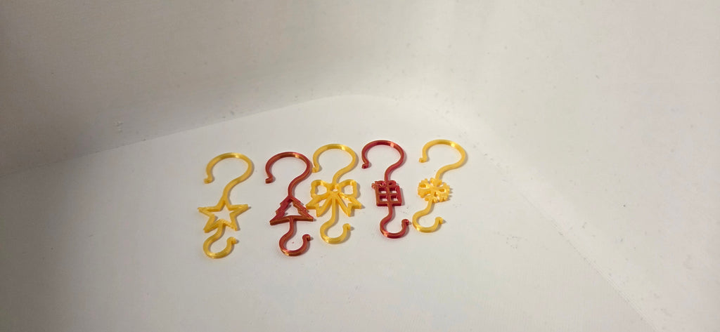 Decorative Christmas Tree Ornament Hooks | Pack of 10