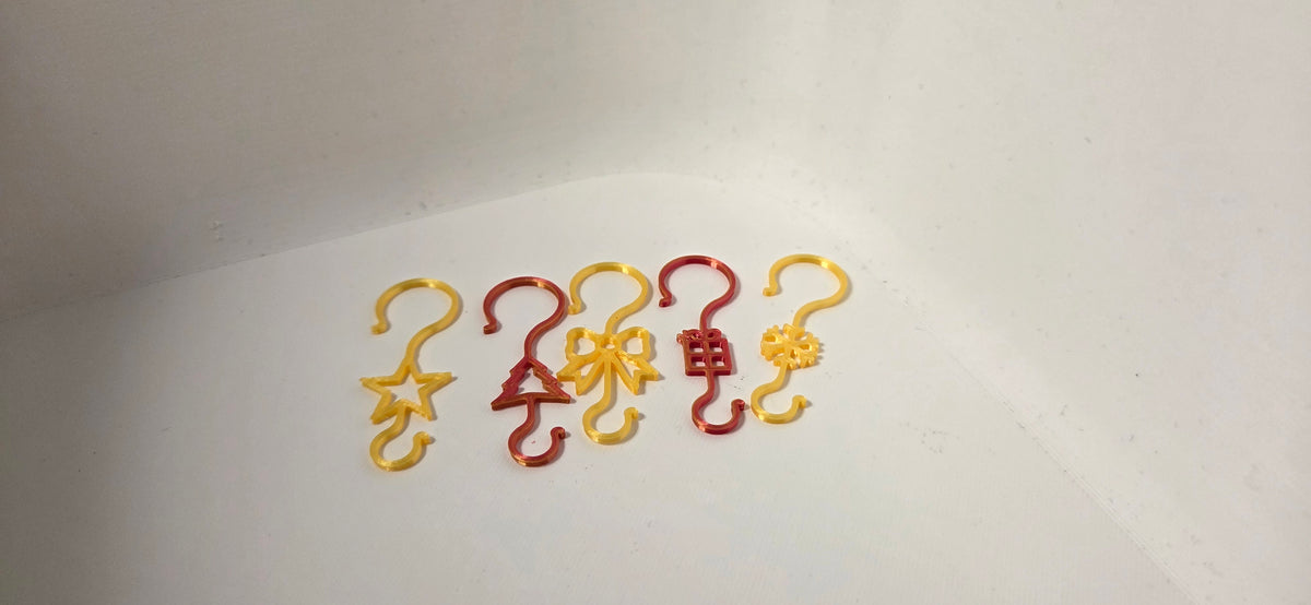 Decorative Christmas Tree Ornament Hooks | Pack of 10